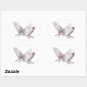 Wonderen Mogelijkheid Vreugde Vliegende Varkens Wa Ovale Sticker (Vel)