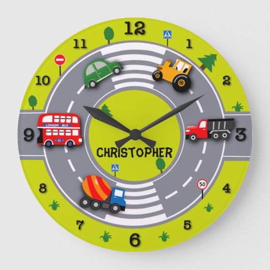 Wonderen uit de kindertijd. Wegverkeer, auto's en  Grote Klok (Voorkant)