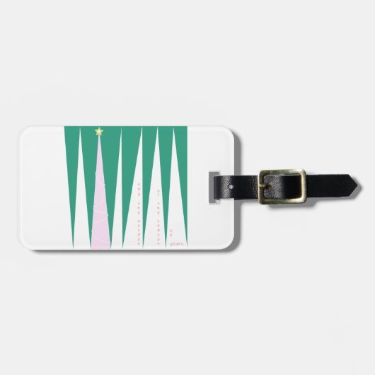 Wonderen van de kerstboom voor de seizoenen bagagelabel (Voorkant horizontaal)