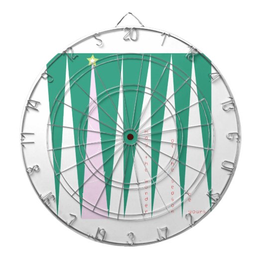Wonderen van de kerstboom voor de seizoenen dartbord (Voorkant)