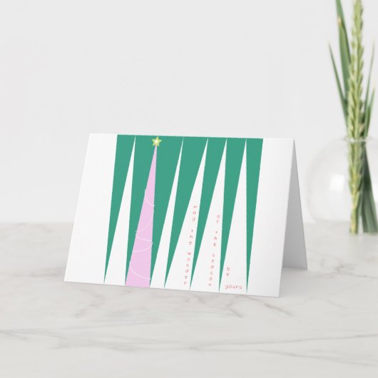 Wonderen van de kerstboom voor de seizoenen feestdagen kaart (Voorkant)