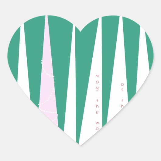 Wonderen van de kerstboom voor de seizoenen hart sticker (Voorkant)