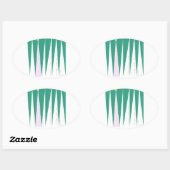 Wonderen van de kerstboom voor de seizoenen ovale sticker (Vel)