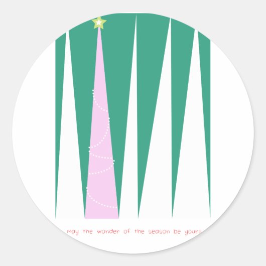 Wonderen van de kerstboom voor de seizoenen ronde sticker (Voorkant)