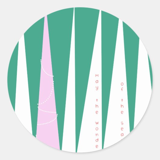 Wonderen van de kerstboom voor de seizoenen ronde sticker (Voorkant)