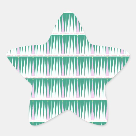 Wonderen van de kerstboom voor de seizoenen ster sticker (Voorkant)