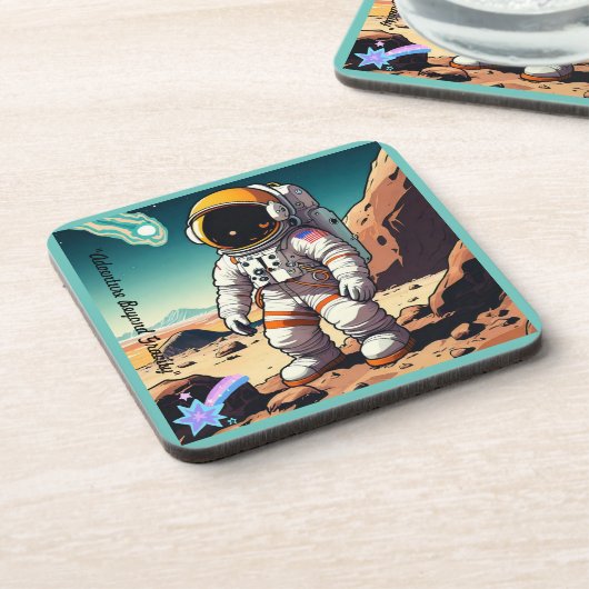 "Wonderen van gewichtloosheid" Bier Onderzetter (Linkerzijde)