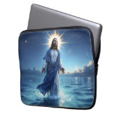 Wonderen van Jezus Christus oceaan spirituele vred Laptop Sleeve (Voorkant Links)