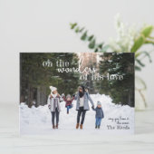 Wonderen van Zijn Liefde Christmas Kaart 4 Foto Zw (Staand voorkant)