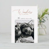 Wonderen van zijn liefde | Elegante gouden kerstfo Folie Feestdagenkaart (Staand Voorkant)