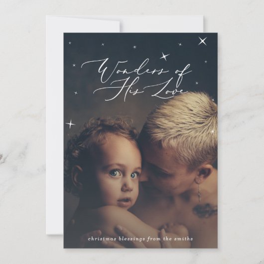 wonderen van zijn liefde feestdagenkaart (Voorkant)