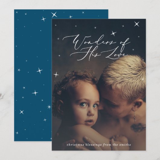 wonderen van zijn liefde feestdagenkaart (Voorkant / Achterkant)