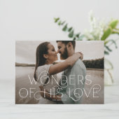 Wonderen van Zijn Liefde Foto Religieuze Familie Feestdagenkaart (Staand voorkant)