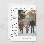 Wonderen van zijn liefde Heilige religieuze kerstf Feestdagenkaart (Voorkant)