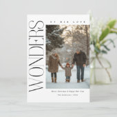 Wonderen van zijn liefde Heilige religieuze kerstf Feestdagenkaart (Staand voorkant)