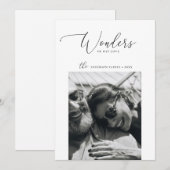 Wonderen van zijn liefde | Minimalistische kerstfo Feestdagenkaart (Voorkant / Achterkant)