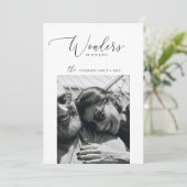 Wonderen van zijn liefde | Minimalistische kerstfo Feestdagenkaart (Staand voorkant)