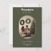 Wonderen van Zijn Liefde Religieuze Kerstfoto Feestdagenkaart (Voorkant)