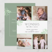 Wonderen van zijn Liefde | Vier foto's Kerstmis Feestdagenkaart (Voorkant / Achterkant)