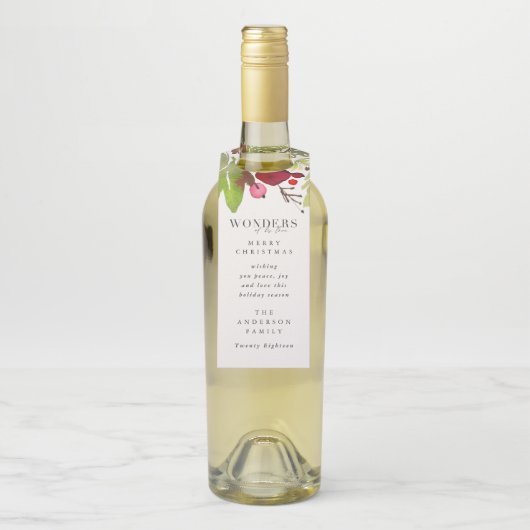 Wonderen van zijn liefde waterverf Holiday Flessenhanger (Op fles)