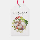 Wonderen van zijn liefde waterverf loof vakantie cadeaulabel (Voorkant)