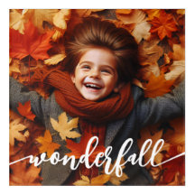 Wonderfall Autumn Fall laat aangepaste foto achter