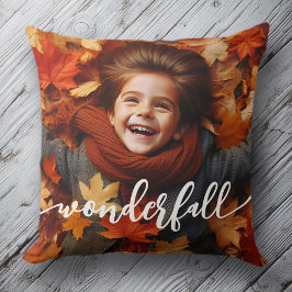 Wonderfall Autumn Fall laat aangepaste foto achter Kussen