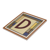 Wonderful Arts & Crafts Geometrisch Initiaal D Tegeltje (Zijkant)