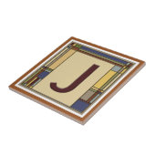 Wonderful Arts & Crafts Geometrisch Initiaal J Tegeltje (Zijkant)