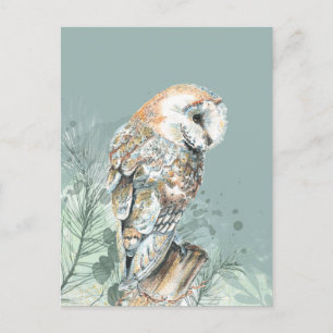 Wonderful Barn Owl Bird Wildlife Natuur Art Briefkaart