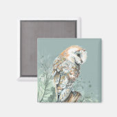 Wonderful Barn Owl Bird Wildlife Natuur Art Magneet (Voorkant / Achterkant)