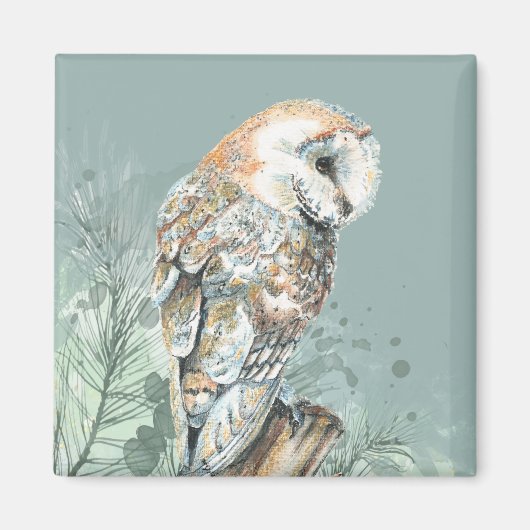 Wonderful Barn Owl Bird Wildlife Natuur Art Magneet (Voorkant)