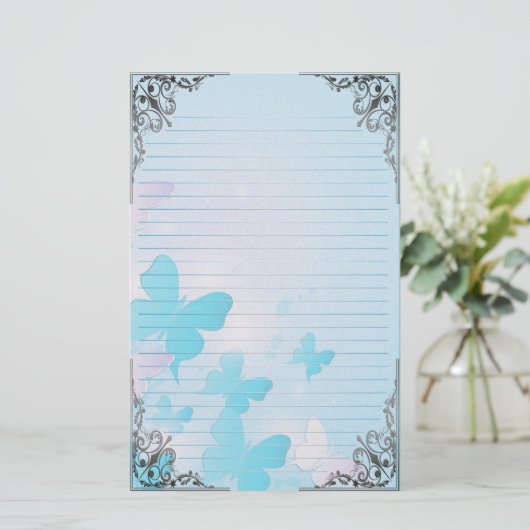 Wonderful Butterflies Briefpapier (Staand voorkant)