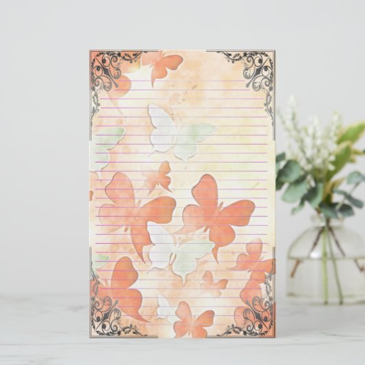 Wonderful Butterflies Briefpapier (Staand voorkant)