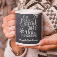 Wonderful Chalkboard Snowflake-kerstfoto