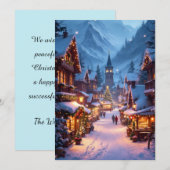 Wonderful Christmas market in a Mountain village Feestdagenkaart (Voorkant / Achterkant)