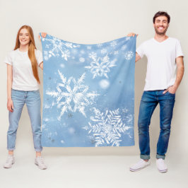 Wonderful Christmas Snow Fleece Deken