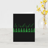 Wonderful Christmas Tree Green Tygraphy  Kaart (Gele Bloem)