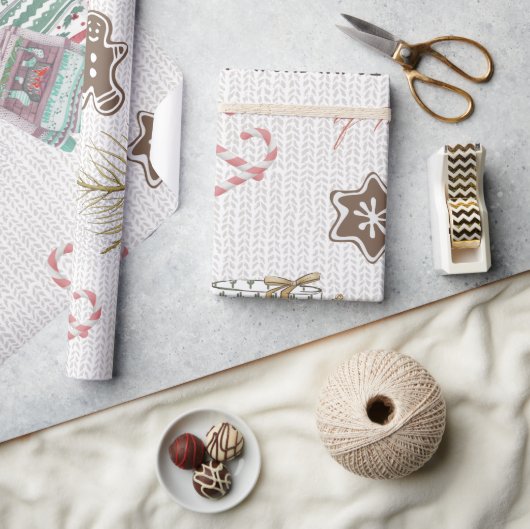 Wonderful Christmastime Modern Waterverf Cadeaupapier (Crafts)