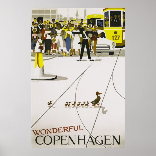 Wonderful Copenhagen Vintage Travel Poster (Voorkant)