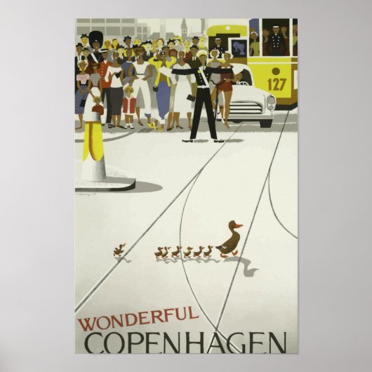 Wonderful Copenhagen Vintage Travel Poster (Voorkant)