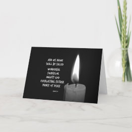 Wonderful Counselor Prince of Peace Schrift Feestdagen Kaart