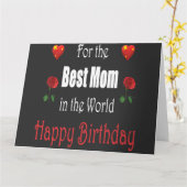 Wonderful cute Mom Birthday with Heart and Flower Kaart (Gele Bloem)