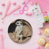 Wonderful Cute Sweet African Meerkat Animal Papieren Bordje (Feest)