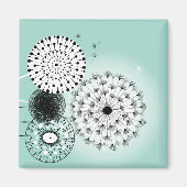 Wonderful Dandelions Blue Magnet (Voorkant)