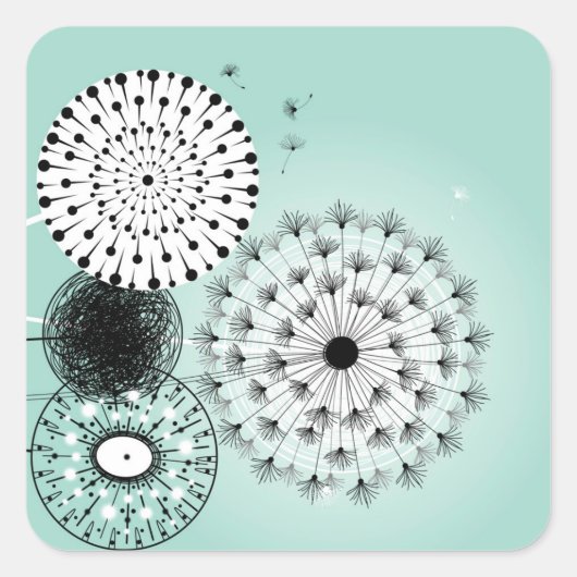 Wonderful Dandelions Blue Sticker (Voorkant)