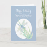 Wonderful Daughter Birthday Waterverf Dragonfly Kaart<br><div class="desc">Happy Birthday Wonderful Daughter Waterverf Dragonfly Pond of Garden Natuur</div>