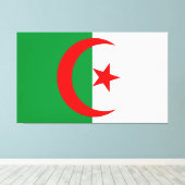 wonderful design of an algerian flag canvas afdruk (Insitu (Houten vloer))