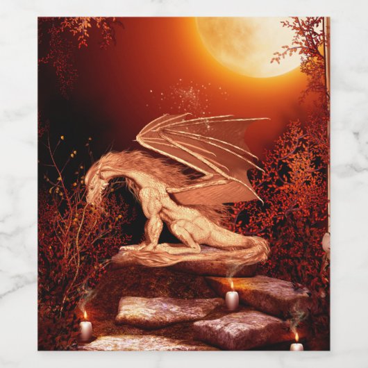 Wonderful dragon wijn etiket (Enkel label)