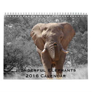 Wonderful Elephants 2016-agenda Kalender
